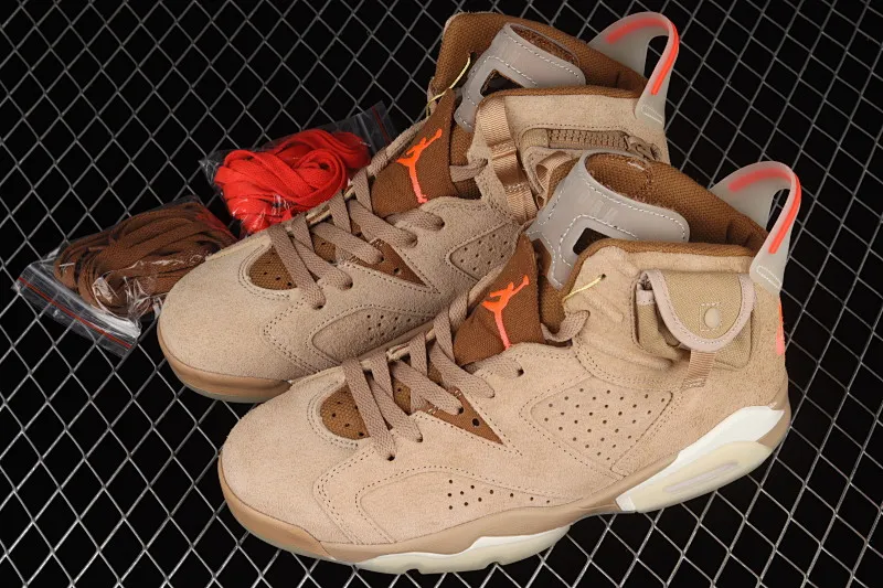 All categories Air Jordan Jordan series basketball shoes Air Jordan 6 G version Travis Scott x Air Jordan 6 "British Khaki" AJ6 Joe 6 Khaki DH0690-200